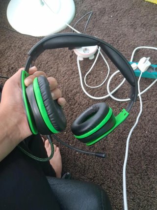 Auscultadores Gaming Preto e Verde