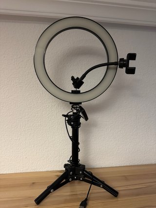 Aro de luz LED con trípode