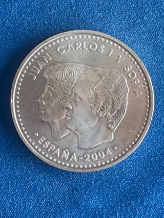 Moneda de Plata Juan Carlos I y Sofía 2004