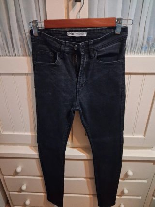 Pantalones Skinny Negros Zara