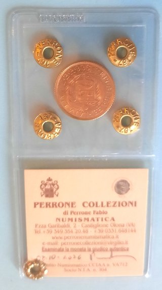 Moneta d'oro 1/2 Libra, PERIZIATA