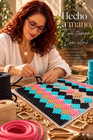 Taller de bolsos de malla canvas