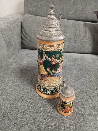 Set di 2 Boccali da Birra in Ceramica