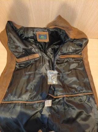 Lacoste Cazadora Piel Ovino Brown Leather Parka