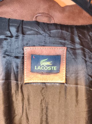 Lacoste Cazadora Piel Ovino Brown Leather Parka