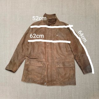 Lacoste Cazadora Piel Ovino Brown Leather Parka