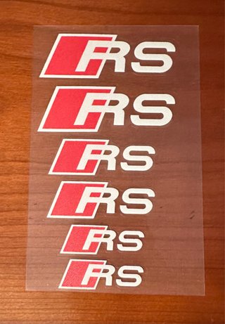 Set de 6 Pegatinas Audi RS
