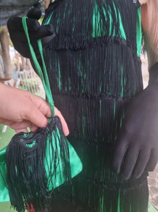 Disfraz Charlestón Verde y Negro
