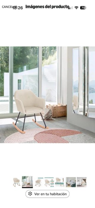 Silla mecedora para lectura