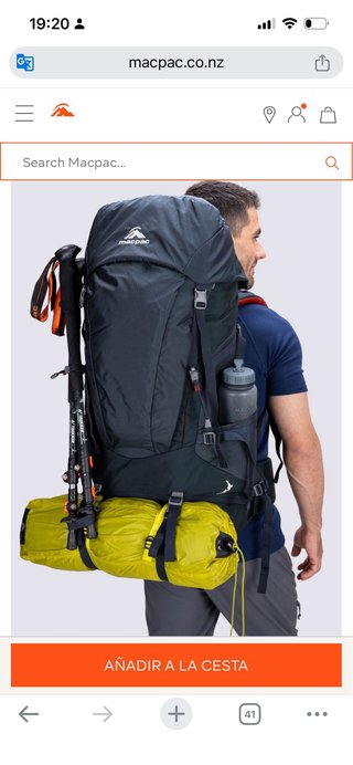 Mochila senderismo Macpac Torlesse 65L azul