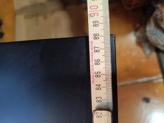 Mesa auxiliar IKEA negra madera