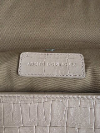 Bolso piel Adolfo Domínguez Rosa