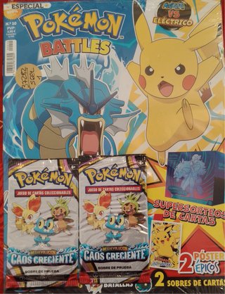 Revista Pokémon Battles con 2 Sobres