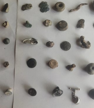 Lote de botones antiguos