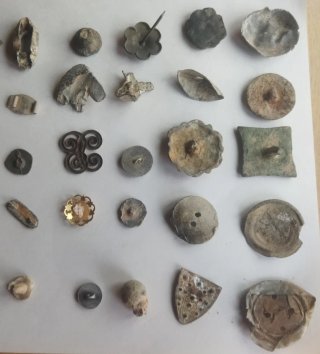 Lote de botones antiguos