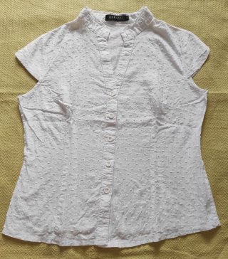 Camisa/blusa blanca de algodón