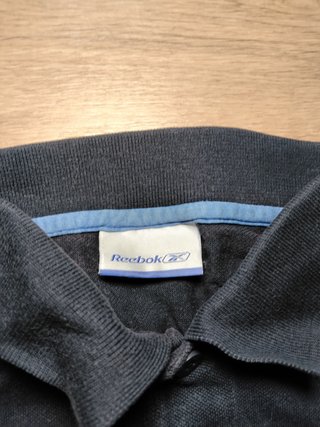 Polo Reebok retro negro color block talla S