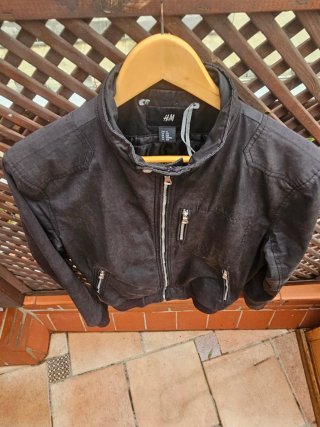 Cazadora Bomber Negra T/36 HM Forrada