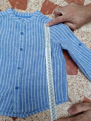 Camisa de Rayas para Bebé Talla 12 Meses