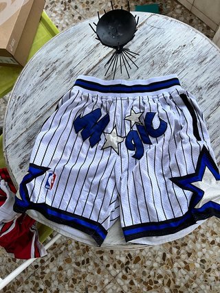 Pantalones NBA Magic Johnson Blancos y Azules
