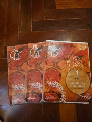Tres cuadernillos de Xeografía e Historia.