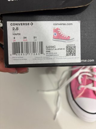 Zapatillas Converse All Star Rosas talla 34