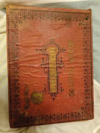 Álbum de sellos ilustrado antiguo