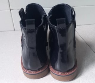 Botas Chelsea Charol Negras Talla 38