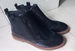 Botas Chelsea Charol Negras Talla 38
