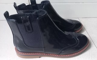 Botas Chelsea Charol Negras Talla 38