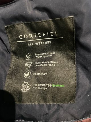 Abrigo Cortefiel Azul Marino Talla XXL.