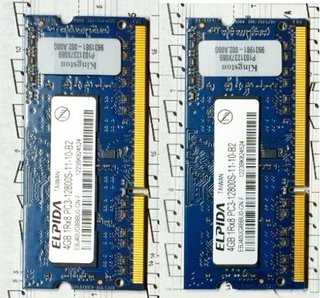 Memoria RAM Portátil 4GB PC3-12800S