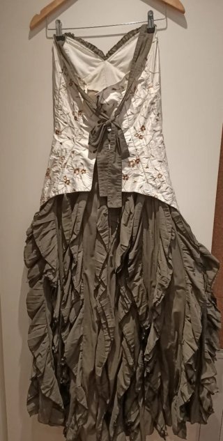 Vestido largo de Fiesta con Corpiño Talla 38
