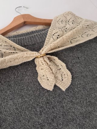 Jersey gris Zara con cuello crochet NUEVO Talla S