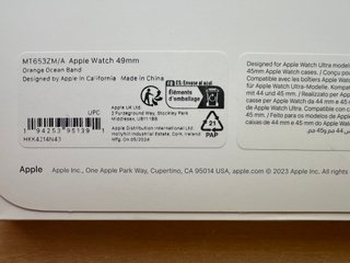 Apple Watch ULTRA 49mm. Orange Ocean Band