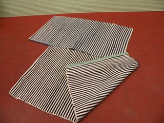 Alfombras de tela a rayas