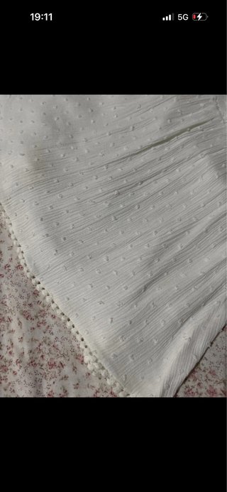 Falda pantalón Stradivarius blanca