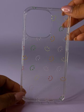 Funda iPhone 14 Pro Transparente Smiley