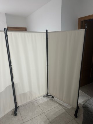 Biombo separador 3 piezas con ruedas