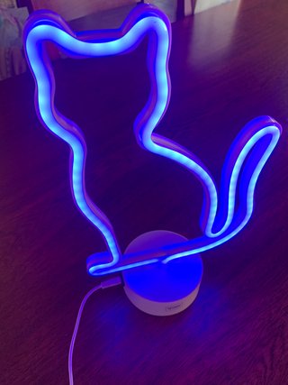Lampada Legami Gatto Blu Neon