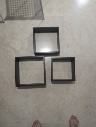 Estanterías colgantes cuadradas