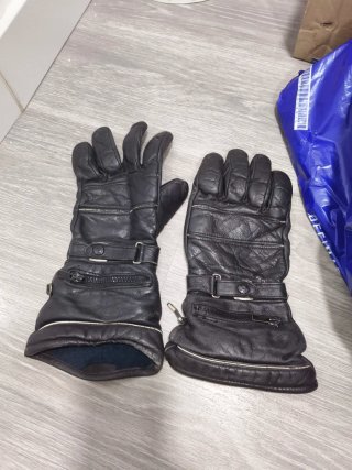 Guantes de Cuero Vintage L