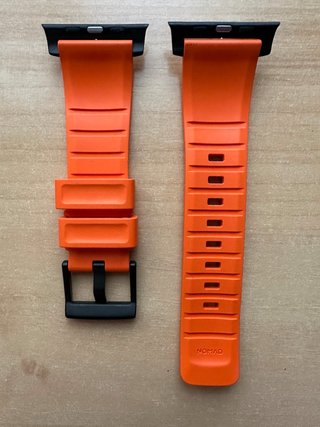 Apple Watch X Nomad 49mm. Rugged Band ULTRA Orange