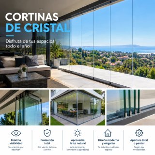 Cortinas de Cristal para Terrazas