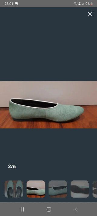 Bailarinas Camper Piel de Pony Verdes Talla 38