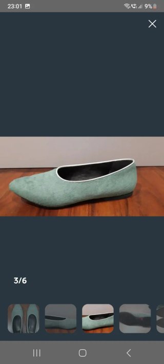 Bailarinas Camper Piel de Pony Verdes Talla 38