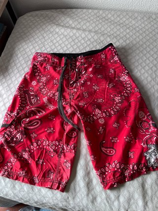 Bañador chico Billabong rojo con bolsillo