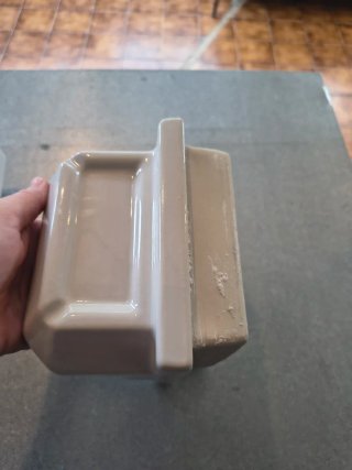 Portarrollos Baño Porcelana Antiguo Beige Blanco