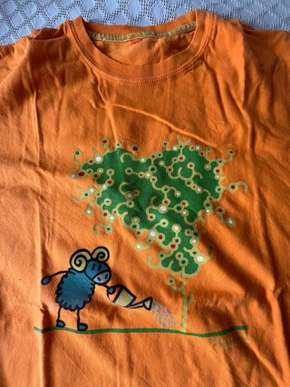 Camiseta Naranja Kukuxumusu Dibujo Oveja