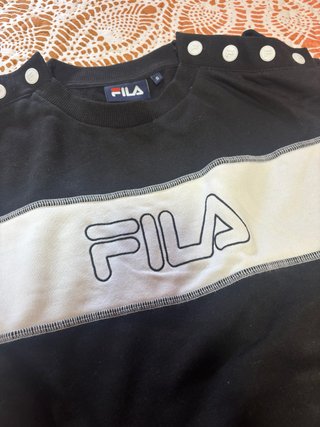 Sudadera Fila Negra y Blanca Talla S